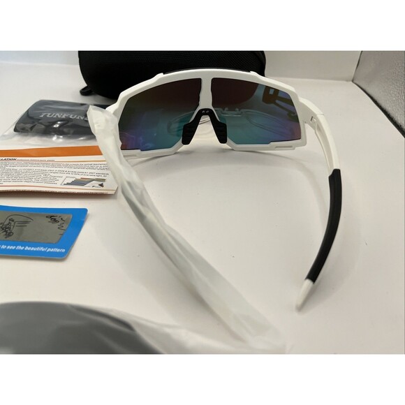 Tunfund Sunglasses Inter-Changeable Shades in Case Designer Fashion White - Picture 5 of 7